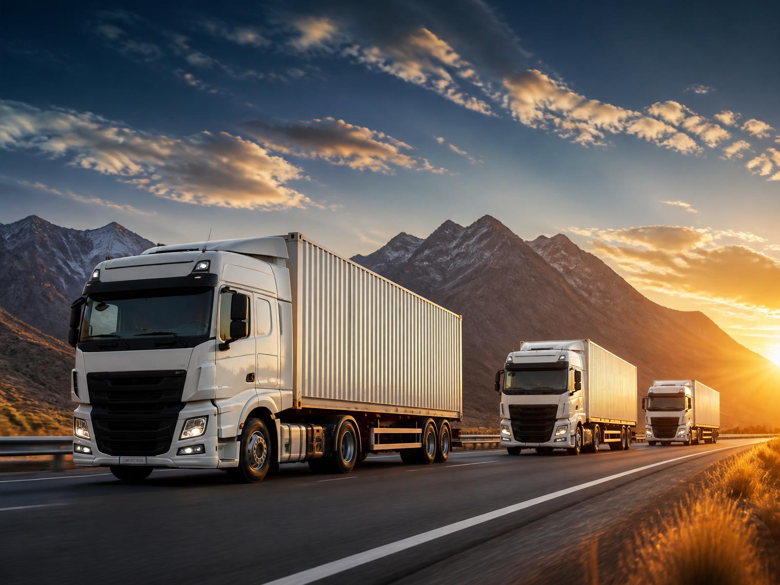 Cross-border road freight convoy