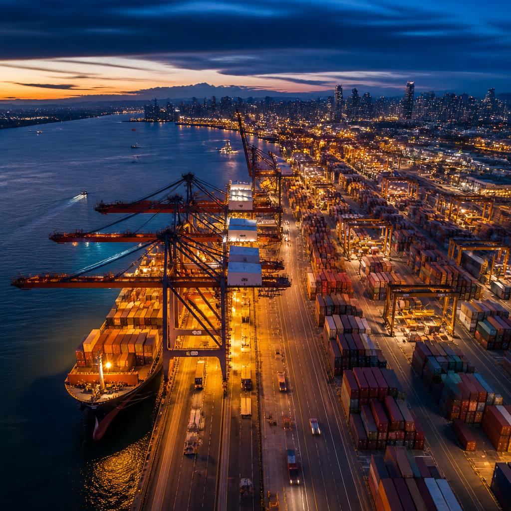 Global port terminal at work